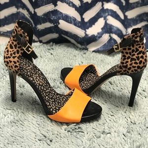 Jessica Simpson cheetah two toned heels